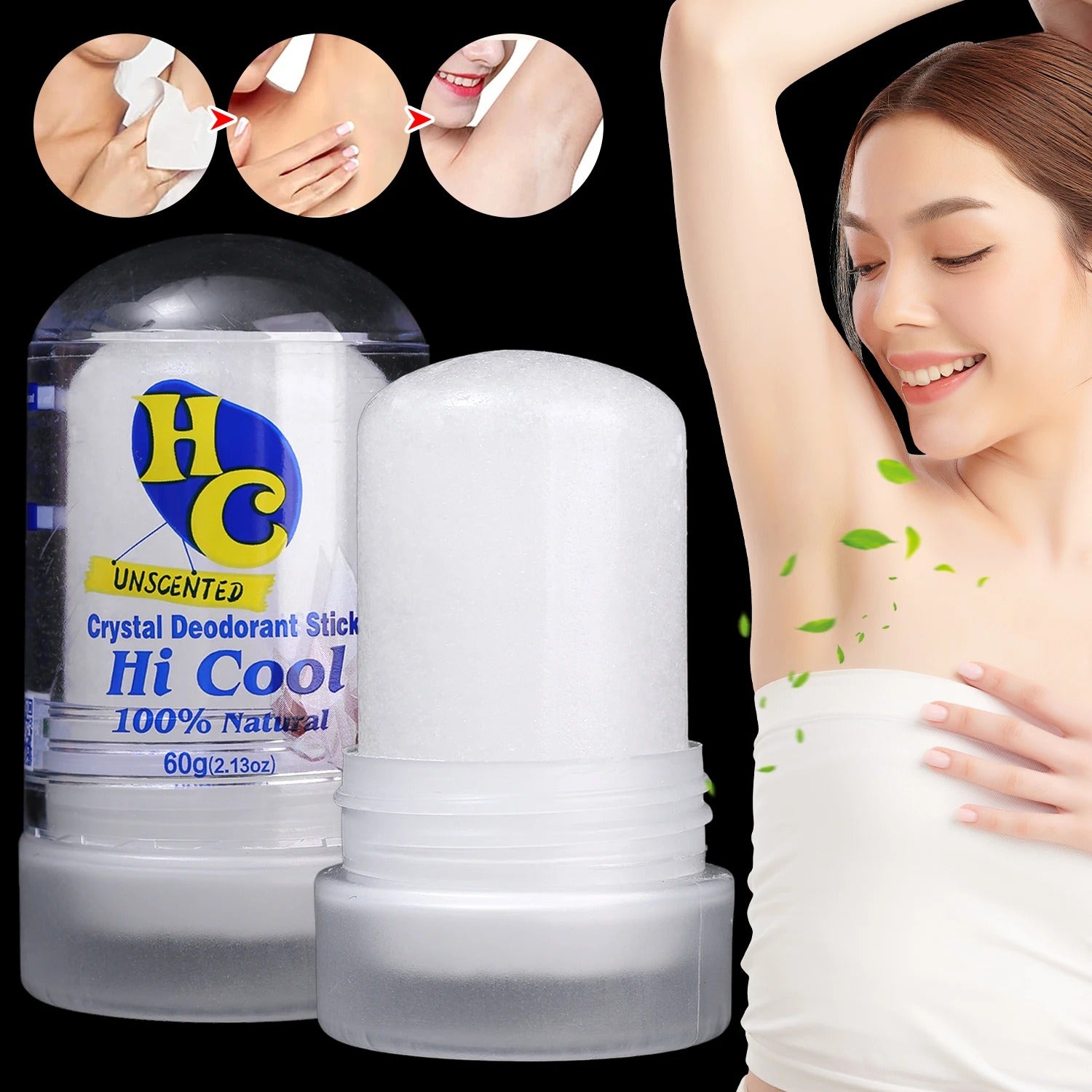 Deodorant pierre d'alun - solution contre les odeurs corporelles